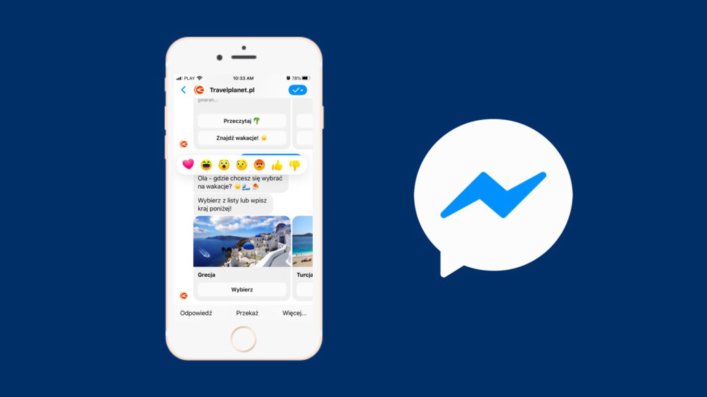 Aktualizacja Messengera 2020 - nowe emotikony w reakcjach na wiadomości